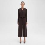 Cropped Wide-Leg Pant in Double Weave