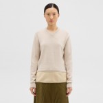Silk Georgette V-Neck Combo Sweater
