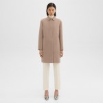 Straight Car Coat in Double-Face Wool-Cashmere