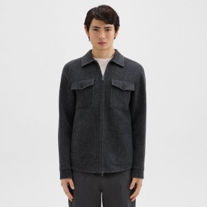 Vena Shirt Jacket in Double-Face Wool-Cashmere