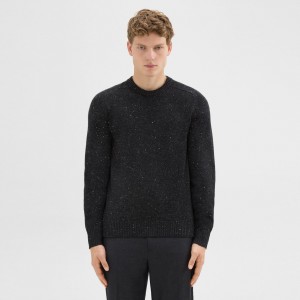 Crewneck Sweater in Donegal Wool-Cashmere