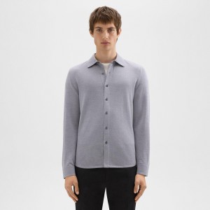 Standard-Fit Shirt in Merino Wool