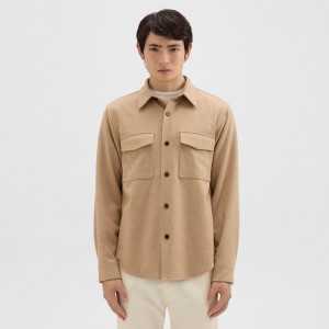 Garvin Shirt Jacket in Recycled Wool-Blend Flannel