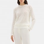 Open Stitched Sweater in Cotton-Blend