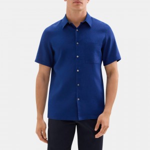 Standard-Fit Short-Sleeve Shirt in Linen