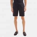 Classic-Fit Short in Textured Cotton-Blend