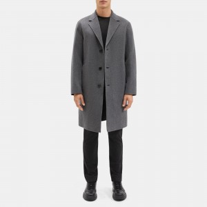 Single-Breasted Coat in Double-Face Cashmere
