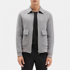 Reversible Bomber Jacket in Double-Face Cashmere