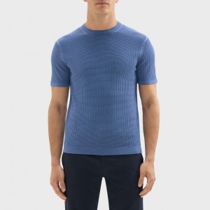 Short-Sleeve Sweater in Organic Cotton