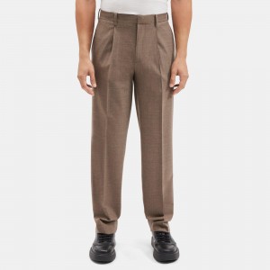 Pleated Pant in Stretch Wool