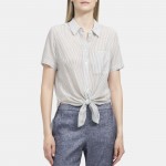 Tie-Front Shirt in Organic Cotton