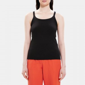 Scoop Neck Tank in Ribbed Modal Cotton