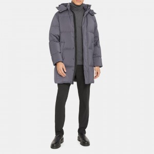 Hooded Jacket in City Poly