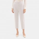 Cropped Slim Pull-On Pant in Crepe