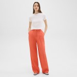 Double Pleat Pant in Galena Linen
