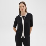 Short-Sleeve Cardigan in Regal Wool