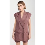 Drapey Suiting Oversized Double Breasted Vest