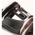 sandals in ponyskin-effect leather