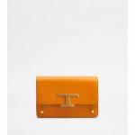t timeless belt bag in leather micro with metal shoulder strap