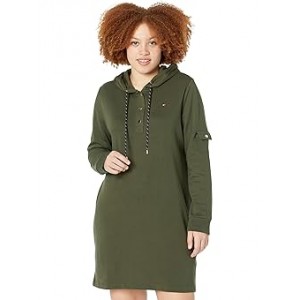French Terry Snap Hoodie Dress Rosemary