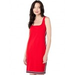 Sleeveless French Terry Dress Scarlet
