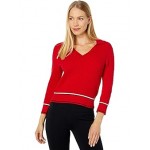 Jonny Collar Cable Sweater Scarlet