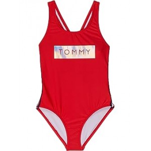 Taping 85 One-Piece Swimsuit (Big Kids) Chinese Red