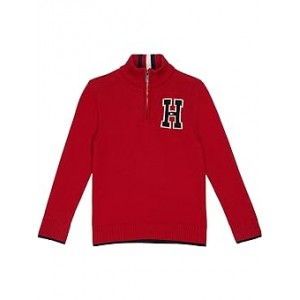 1/4 Zip Solid H Logo Sweater (Little Kids) Scarlet Sage