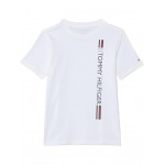 Tommy Signature Bar Short Sleeve T-Shirt (Little Kids) Fresh White