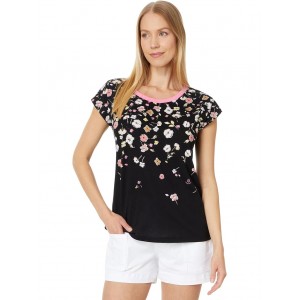 Floral Ombre Tee Black Multi