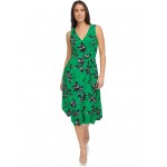 Floral Midi Fit and Flare Jolly Green Multi