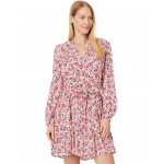 Floral Band Collar Dress Ivory/Peony