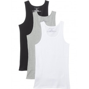 Cotton A-Shirt 3-Pack White/Grey Heather/Black
