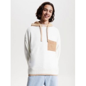 Boxy Contrast Pocket Sweater
