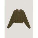 Kids Cropped Cable Knit Sweater