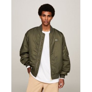 Relaxed Fit Sateen Bomber Jacket
