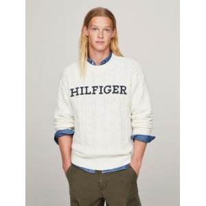 Monotype Logo Cable Knit Sweater
