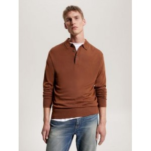 Relaxed Fit Merino Wool Polo Sweater