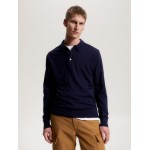 Relaxed Fit Merino Wool Polo Sweater