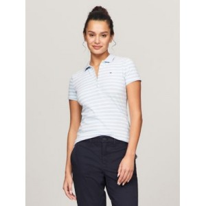 Slim Fit Stripe Stretch Cotton Polo