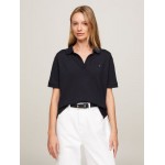 Relaxed Fit Open Placket Polo