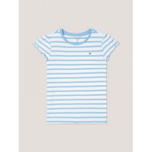 Kids Stripe Ruffle-Sleeve T-Shirt