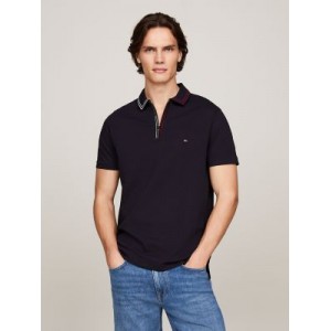 Regular Fit Tipped Zip Polo