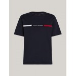 Tommy Ribbed Inset Logo T-Shirt