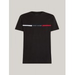 Tommy Ribbed Inset Logo T-Shirt