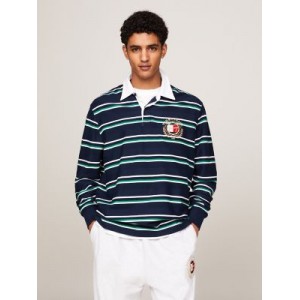 Oversized TJ Luxe Stripe Rugby Polo