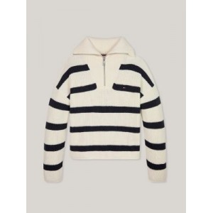 Kids Stripe Half-Zip Sweater