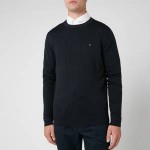Tommy Hilfiger Mens Classic Crew Neck Knitted Jumper - Sky Captain