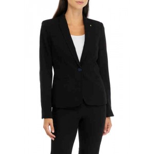 Womens One Button Twill Jacket