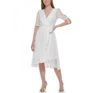 Womens Short Sleeve Wrap Dress